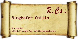 Ringhofer Csilla névjegykártya